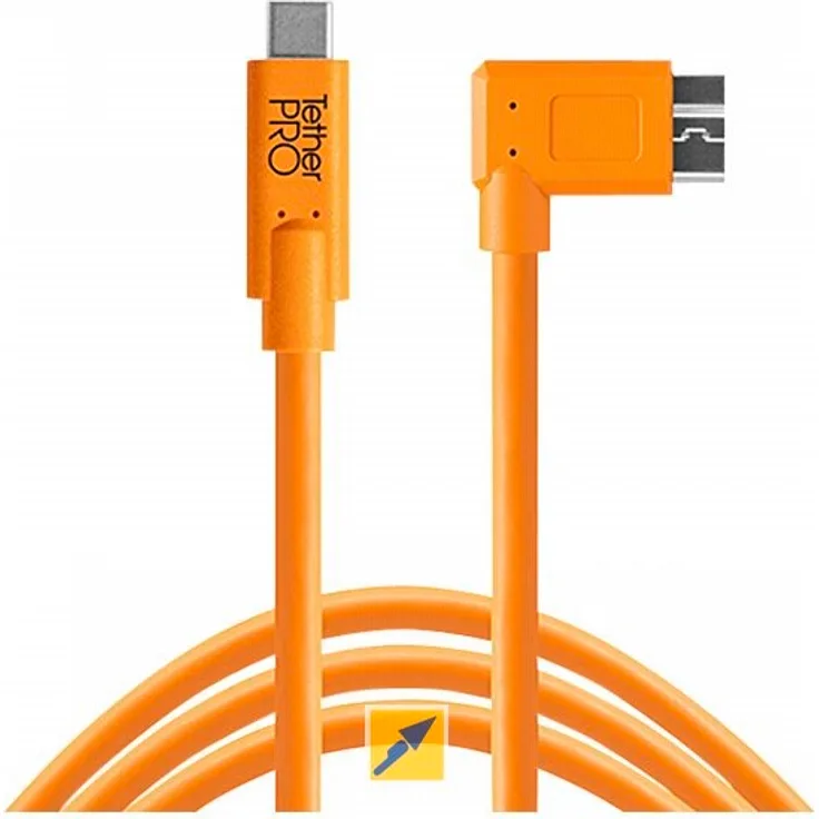 Tether Tools USB-C a 3.0 Micro- B Right Angle 4,60m orange