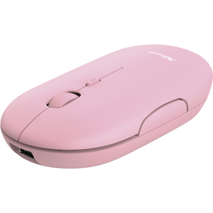 Trust Puck Wireless Mouse rosa, USB-Bluetooth (24125) – Bild 2