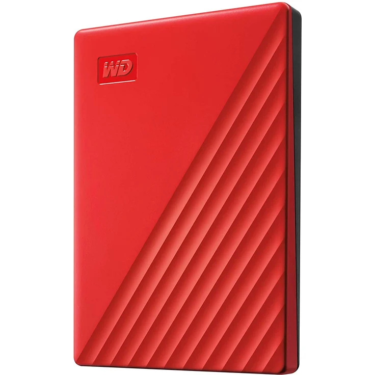 WD My Passport WDBYVG0020BRD - Festplatte - verschlüsselt - 2 TB - extern (tragbar) - USB 3.2 Gen 1 - 256-Bit-AES - Rot (WDBYVG0020BRD-WESN) – Bild 1