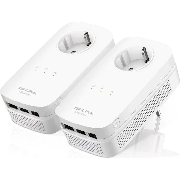 TP-Link TL-PA8030P KIT 1300Mbit-s 6x Gigabit Ports Passthrough Steckdose Powerline Adapter Set(2 2-MIMO, Plug & Play, energiesparend, kompatibel zu allen gängigen Powerline Adaptern) weiß – Bild 2