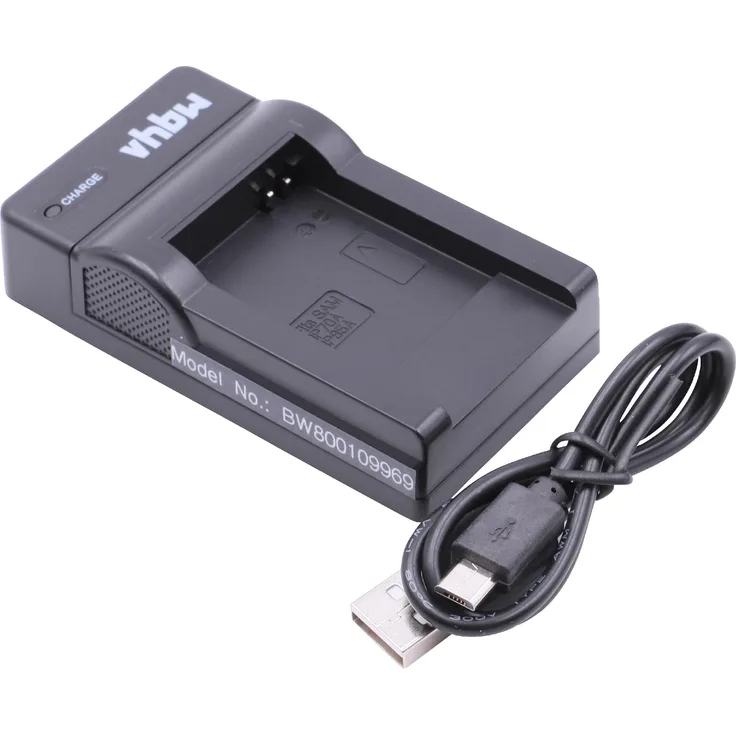 vhbw USB Akkuladegerät kompatibel mit Samsung WB35F, WB50, WB50F Digitalkamera, Camcorder, Action Cam-Akku - Ladeschale