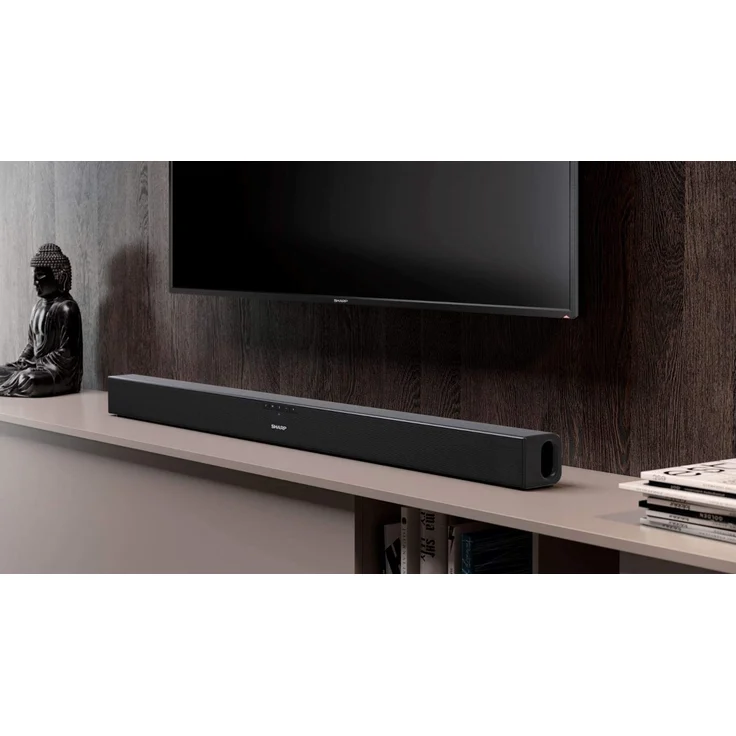 Sharp HT-SB140 MT 2.0 Soundbar ohne Subwoofer, kabellos/kabelgebunden, geeignet für TV, schwarz (2018) – Bild 6
