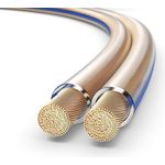 PureLink SP020-025 Lautsprecherkabel 2 x 4,0mm² (99,9% OFC Vollkupfer 0,10mm Litze) Hifi Boxenkabel, 25m, transparent