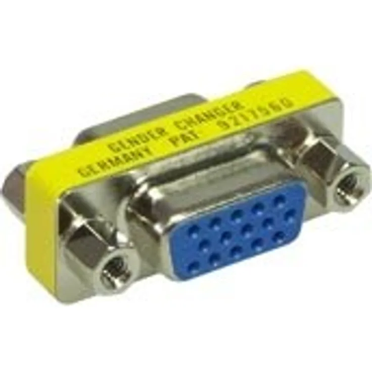 Alcasa 15FF-K VGA (D-Sub) VGA (D-Sub) Blau, Silber, Gelb Videokabel-Adapter (15FF-K)