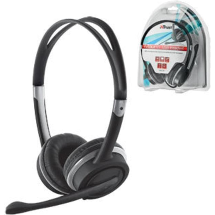 Trust Mauro USB Headset, Kopfhörer, Kopfband, binaural, Drehregler, verkabelt, schwarz (17591) – Bild 6