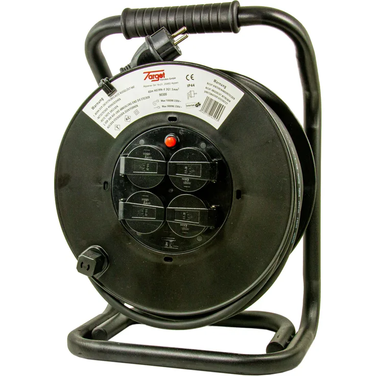 Kabeltrommel IP 44, 230 V, H07RN-F Gummileitung, verschiedenen Längen & Querschnitte 40 m, 3G 1.5 mm²