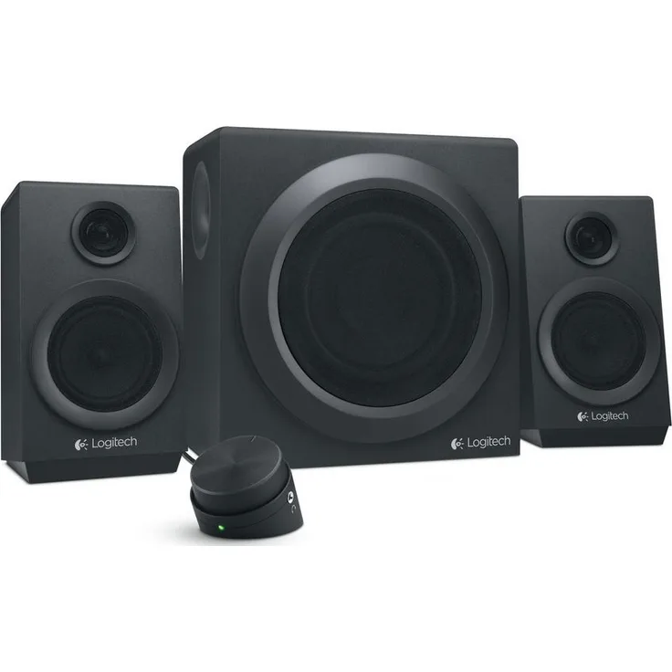 Logitech Z333 2.1 Lautsprecher-System mit Subwoofer, Satter Bass, 80 Watt Spitzenleistung, 3,5 mm & Cinch-Eingänge, Multi Device, Steuergerät, EU Stecker, PC-PS4-Xbox-TV-Smartphone-Tablet - schwarz - Preisvergleich