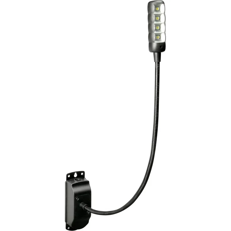 ah Stands SLED1BULTRA Adam Hall SLED Schwanenhalsleuchte mit Montagesockel schwarz 