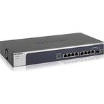 Netgear XS508M 8-Port 10G Multi-Gigabit Ethernet LAN Switch Unmanaged (mit 1x 10G SFP+, Desktop- oder Rack-Montage mit ProSAFE Lifetime-) schwarz, grau