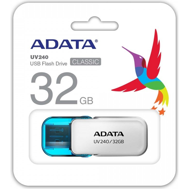 ADATA UV240 USB-Stick 32 GB USB Typ-A 2.0 Weiß - USB-Sticks (32 GB, USB Typ-A, 2.0, Kappe, 7 g, Weiß)