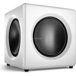 Wavemaster 66401 Fusion - Aktiver Subwoofer (125 Watt) mit eingebautem Class-D-Verstärker, universell einsetzbar - optimiert für 2.0 Lautsprechersysteme Soft Weiß Subwoofer - 125 Watt - weiß