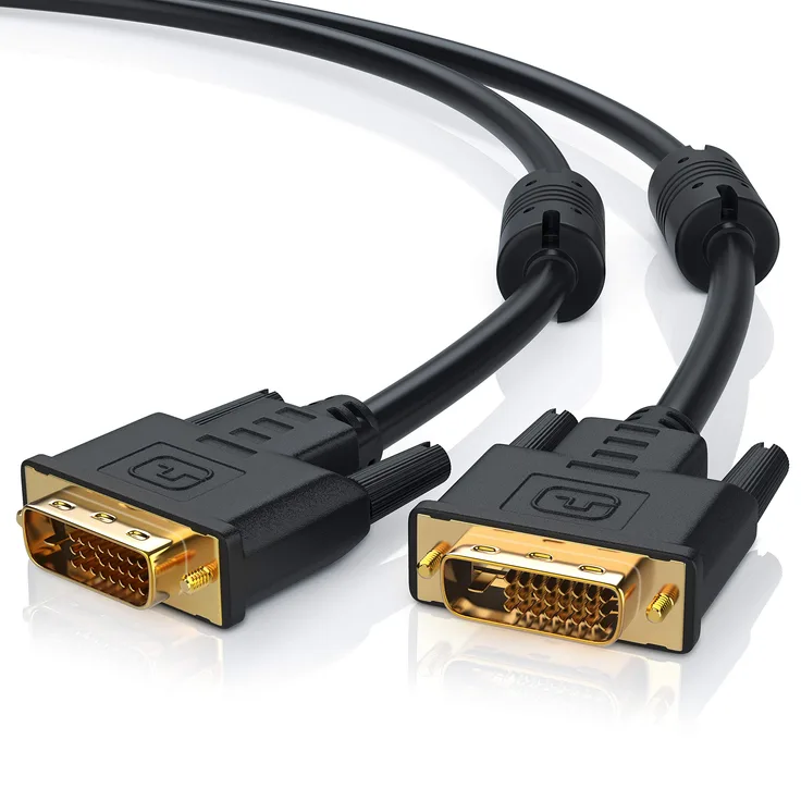 CSL - 2m DVI zu DVI Kabel - Dual Link 24 1 - vergoldete Kontakte - HDTV Auflösungen bis 2560x1600-2X Ferritkern - verzinnte OFC Kupferleiter - x.v.Color