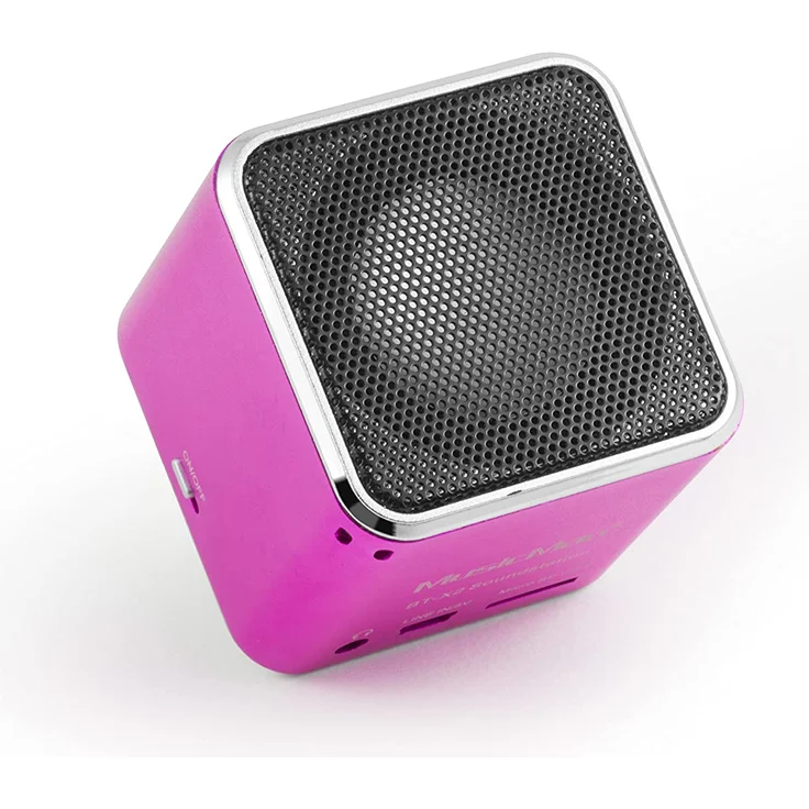 Technaxx MusicMan mini BT-X2 Bluetooth-Lautsprecher mit Kartenleser, pink – Bild 3