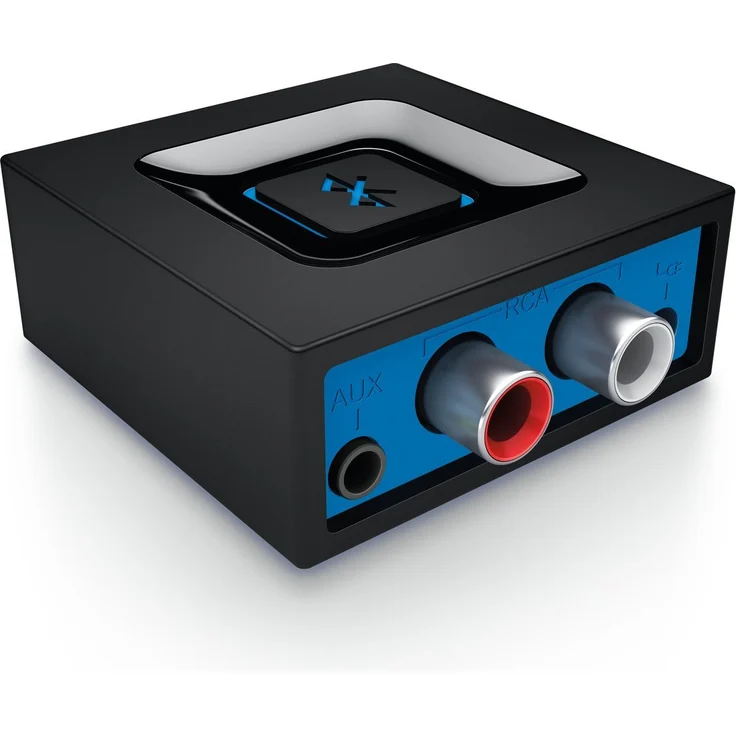 Logitech Kabelloser Bluetooth Audio-Empfänger, Multipoint Bluetooth, 3,5 mm & Cinch-Eingang, Pairing-Taste, 15 m Reichweite, EU Stecker, PC-Mac-Tablet-Handy-AV-Receiver-Stereoanlage - schwarz – Bild 1