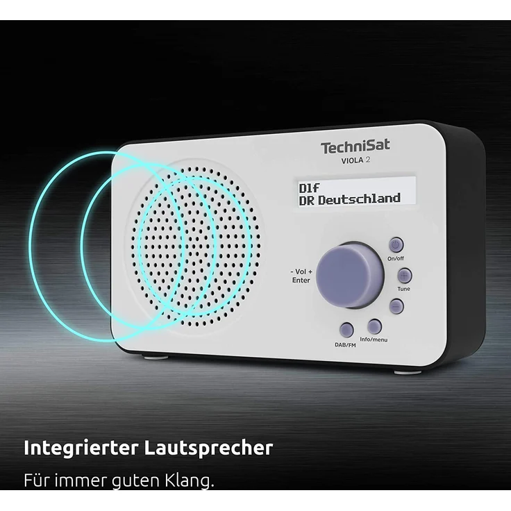 TechniSat VIOLA 2 Mini Tragbares Radio, LCD-Display, weiß – Bild 5