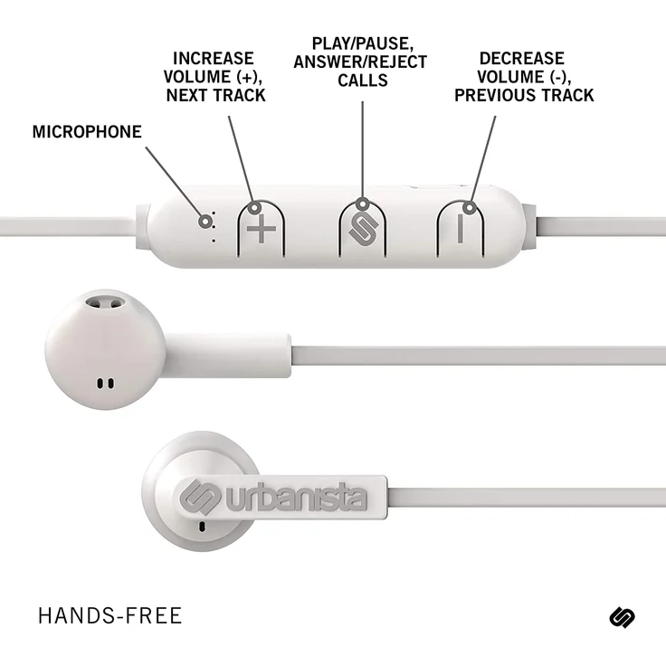 Urbanista Berlin In-Ear Kopfhörer, mit Bluetooth, Mikrofon, weiß – Bild 5