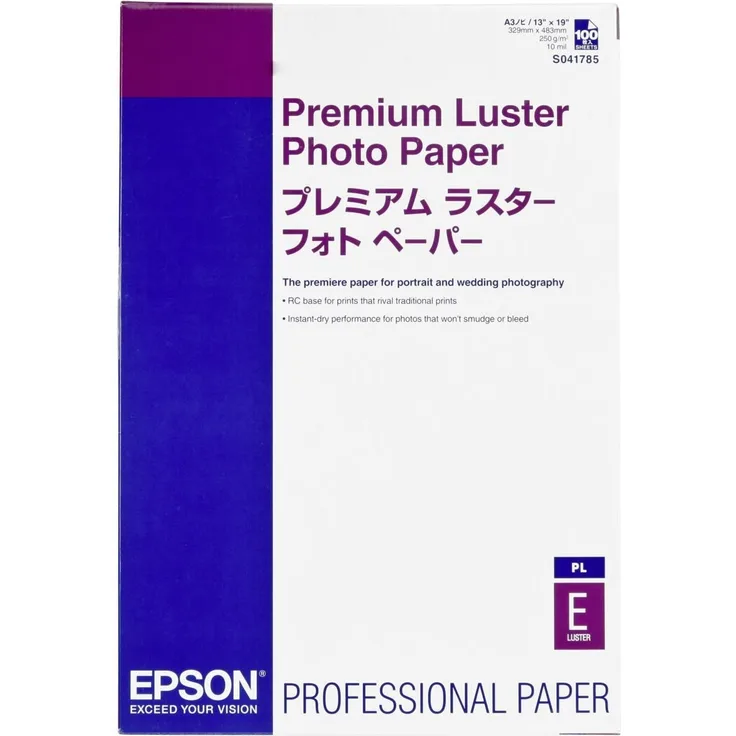 Epson C13S041785 Premium luster Photo Paper Inkjet 235g-m2 A3+ 100 Blatt Pack