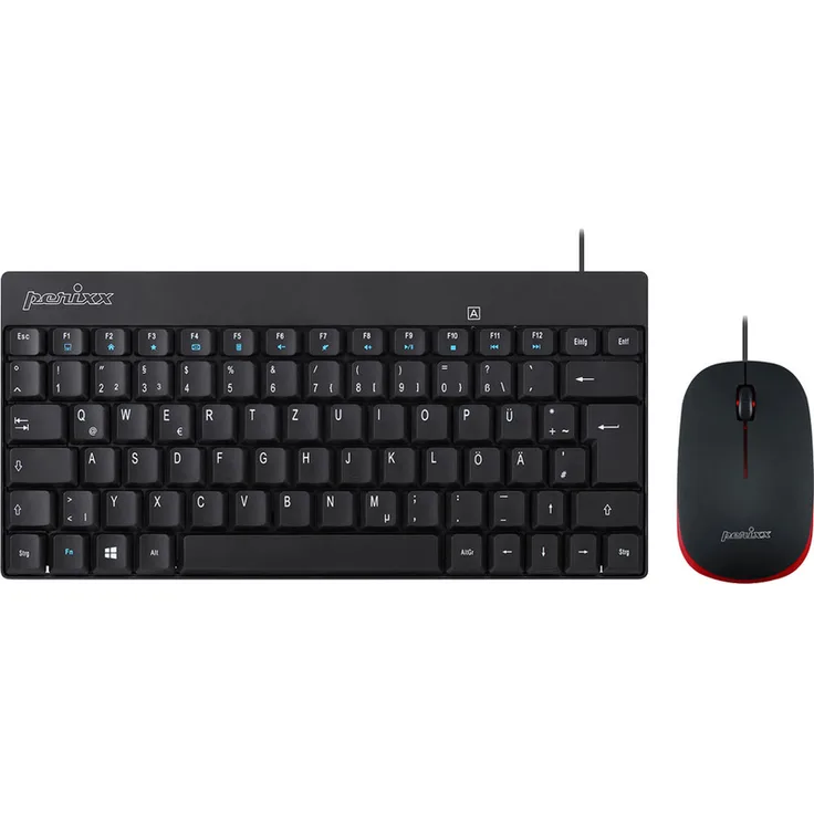 Perixx PERIDUO-212 - Tastatur-und-Maus-Set - USB - QWERTZ - Deutsch - Schwarz (11484)