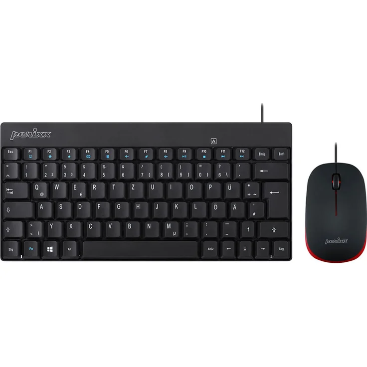 Perixx PERIDUO-212 - Tastatur-und-Maus-Set - USB - QWERTZ - Deutsch - Schwarz (11484) – Bild 1