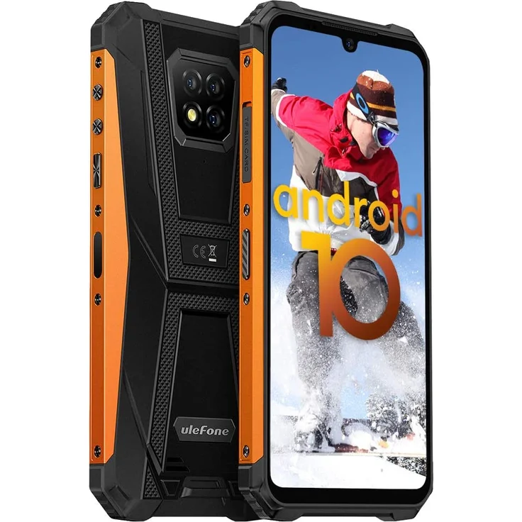 Ulefone Armor 8 Smartphone 15,49cm (6,1 Zoll) Farbdisplay, 64GB interner Speicher, 4GB RAM, Dual-SIM, Orange/Schwarz – Bild 3