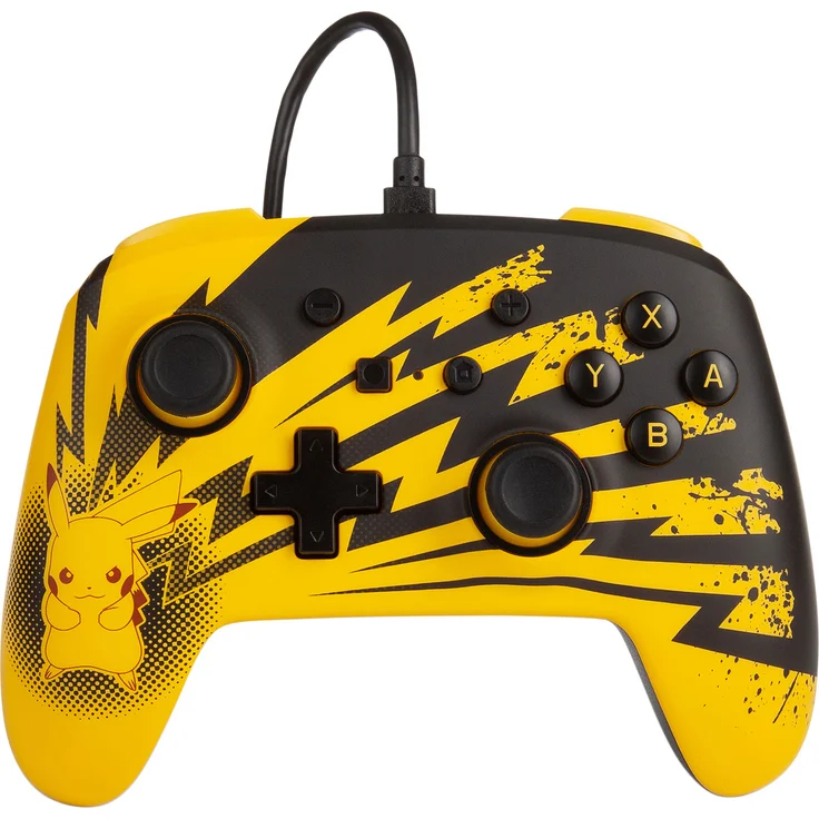 PowerA Enhanced Wired Controller - Pikachu Lightning Gelb, Schwarz (1516985-01) (Switch) – Bild 2