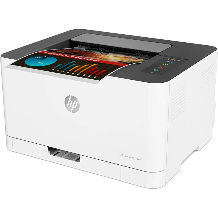 HP Color Laser 150nw - Laserdrucker, Farbe, Auflösung: 600 x 600 dpi, Druckgeschwindigkeit (S/W): 18 S/min, Papierzufuhr: 150 Blatt (4ZB95A) – Bild 2
