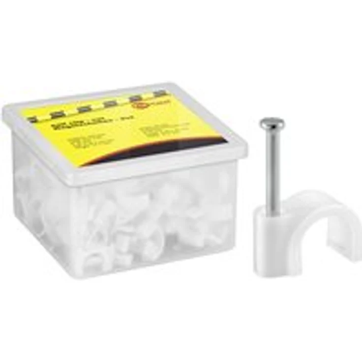 Goobay 17085 Kabelschelle für Kabel mit Kabeldurchmesser bis max. 16,0 mm weiß (100 Stück) – Bild 1
