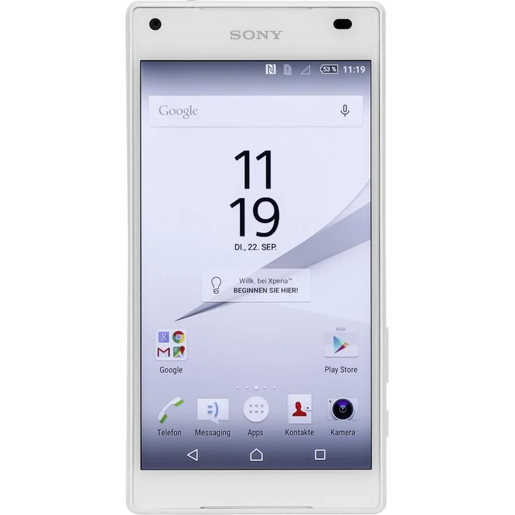 Sony Xperia Z5 Compact Smartphone 11,68cm (4,6 Zoll) IPS-Display, 32GB interner Speicher, 2GB RAM, Android, Weiß – Bild 1