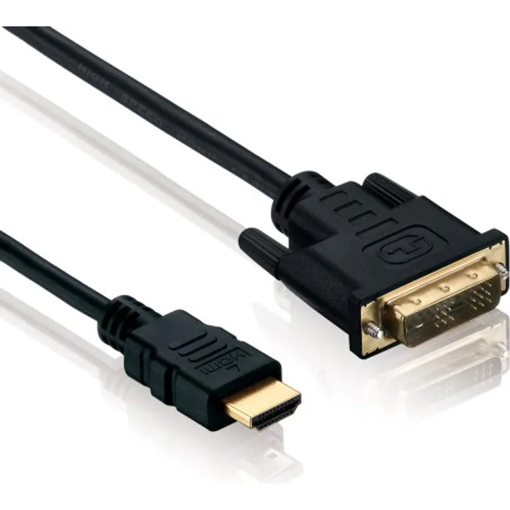 HDSupply HDSupply X-HC High-Speed HDMI-DVI Single Link Kabel 1,5 m vergoldet schwarz HDMI-Kabel 1,50m Doppelt geschirmt