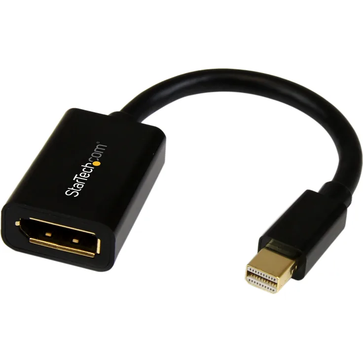 StarTech.com DisplayPort auf Mini DisplayPort Adapter, 1 x DP (20 pin) (Buchse) 1 x Mini DP (20 pin) (Stecker), Länge 15,2cm, Schwarz