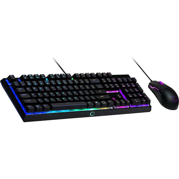 Cooler Master MS Series MS110 - Tastatur-und-Maus-Set - backlit - USB - Deutsch QWERTZ - Mem-chanical - Schwarz (MS-110-KKMF1-DE) – Bild 1