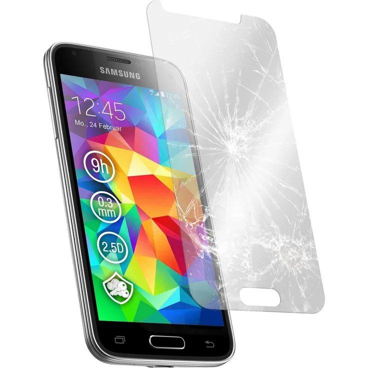 2 x Glas-Folie klar für Samsung Galaxy S5 mini PhoneNatic Panzerglas für Galaxy S5 mini