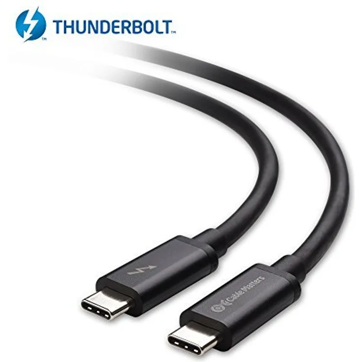 Cable Matters Thunderbolt 3 (20 Gbps) / USB-C 3.1 Gen 2 (10 Gbps) Kabel in Schwarz 2m