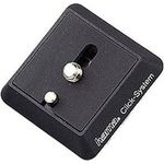 Hama Schnellkupplungsplatte für leichte Spiegelreflexkameras und Camcorder, A 1-4“ Gewinde, Schwarz