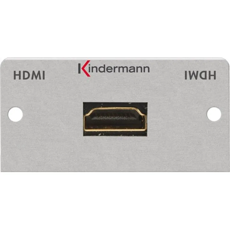 Kindermann 7444000542 HDMI with Ethernet Blende mit Kabel Buchse auf Buchse, 50 x 25 mm schwarz