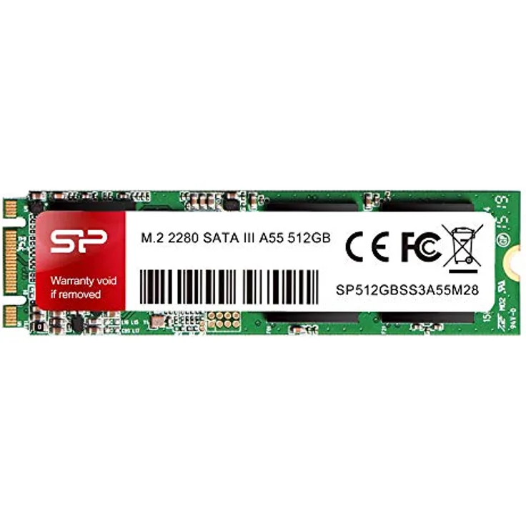 Silicon Power SP512GBSS3A55M28 Internes Solid State Drive M.2 512 GB Serial ATA III SLC (SP512GBSS3A55M28)