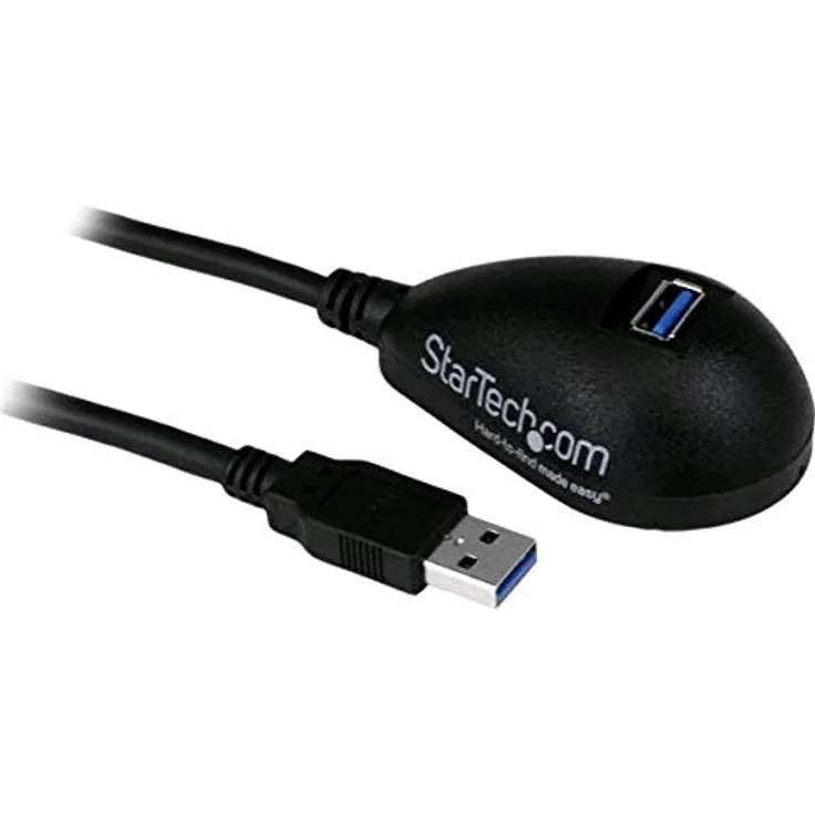 StarTech 1,5m SuperSpeed USB 3.0 Desktop Verlängerungskabel / Dockingkabel - Stecker / Buchse - Schwarz