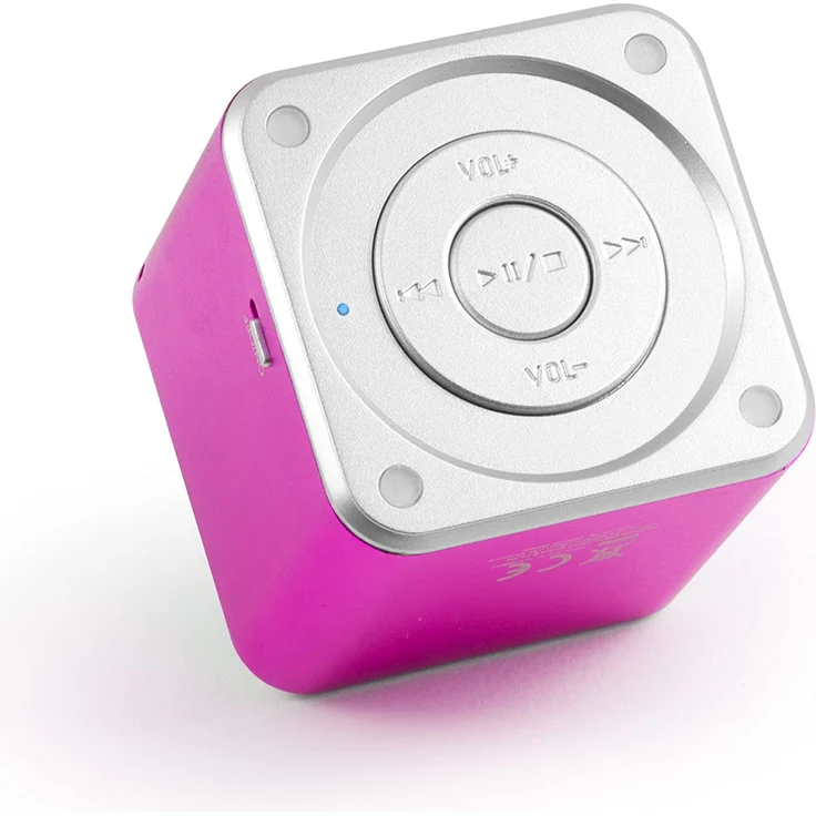 Technaxx MusicMan mini BT-X2 Bluetooth-Lautsprecher mit Kartenleser, pink – Bild 2