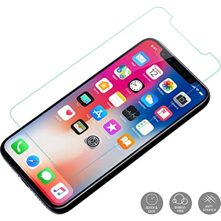 KMP Hartglas Premium Displayschutz für iPhone XR - transparent - Schutzglas - Screen Protection