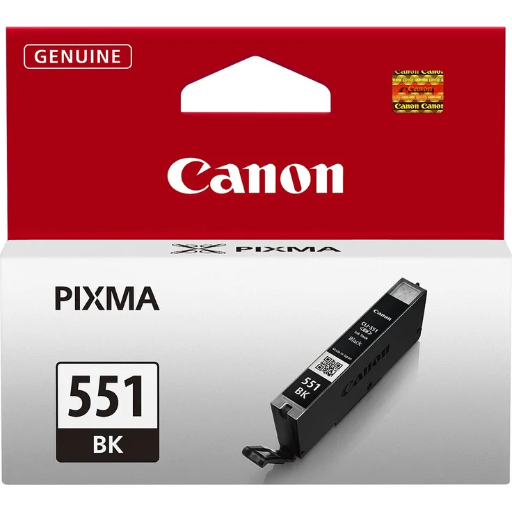 CANON CLI-551XL BK BL Tinte schwarz 5.530 Seiten 1-pack blister mit Alarm