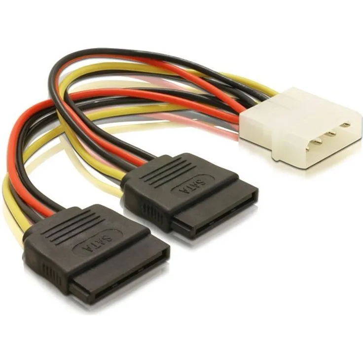 DeLOCK - Stromkabel - interne Stromversorgung, 4-polig (M) - 15 PIN SATA Power - 10 cm (60102)