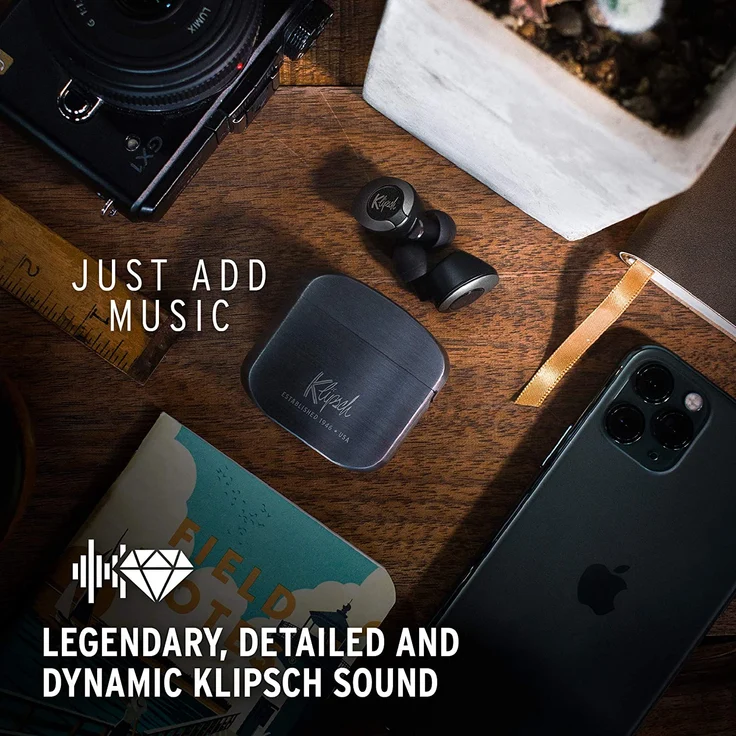 Klipsch T5 II Gun Metal True Wireless In-Ear-Kopfhörer, schwarz – Bild 7