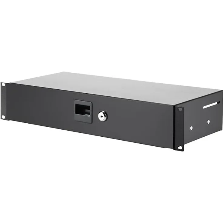 Adam Hall 19'' Parts 87402 S - 19'' Rack Schublade 2 HE Stahl mit 200 mm Tiefe