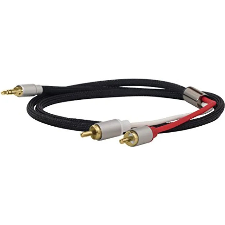 Dynavox Stereo Audiokabel 5m, 3,5mm Klinkenstecker auf Cinch (Stecker - Stecker)