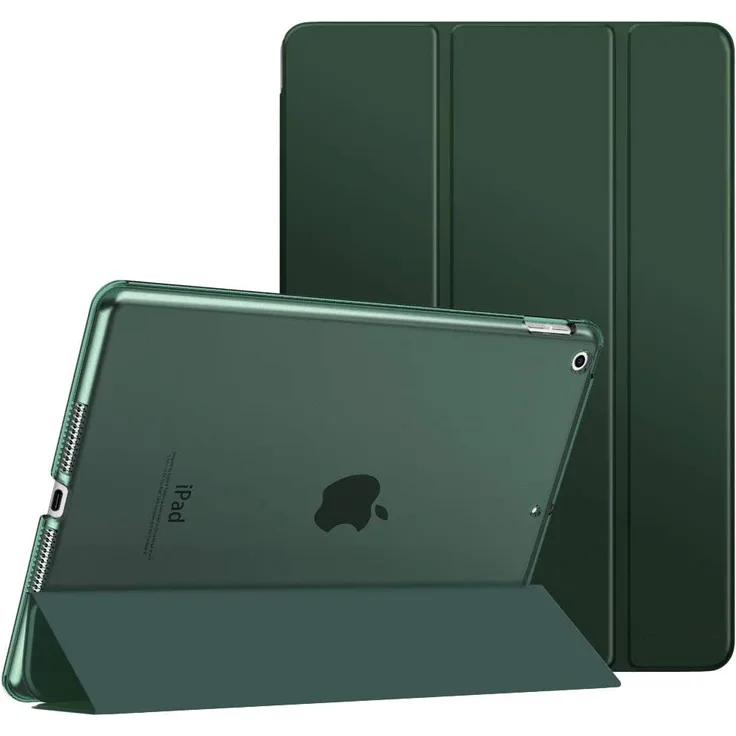 Moko Hülle Für Neu Ipad 10.2 2019 Pu Leder Tasche Schutzhülle mit Transluzent