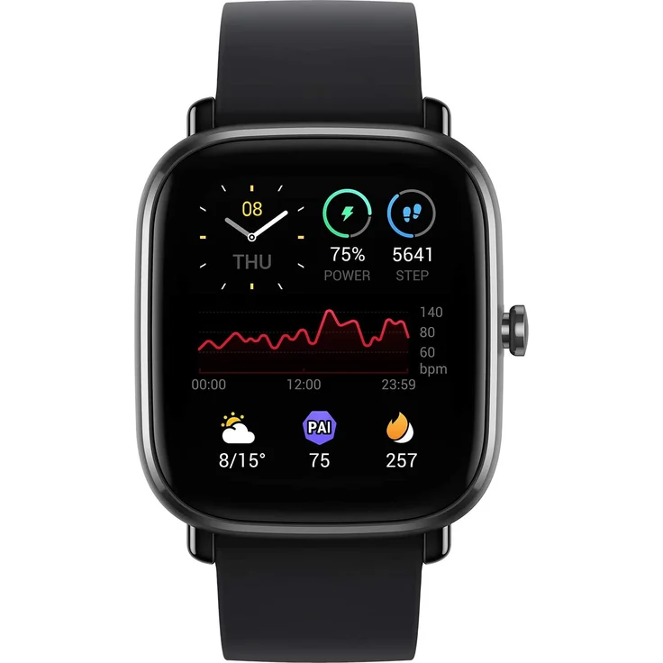 Amazfit GTS 2 Mini Smartwatch Unisex, Einheitsgröße, Silikonarmband, Midnight Black – Bild 2