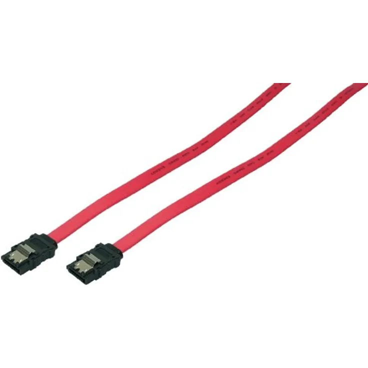 Serial ATA 150 Anschlusskabel mit Sicherheitslasche, 0,5 m 2 x 7 Pol SATA Stecker, 4 x Datenleitung, 3 x Masseleitung (11220231)
