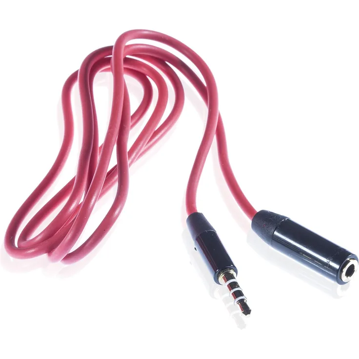 Poppstar 3,5mm Audio Klinken-Kabel Stecker auf Buchse 1m Verlängerungskabel Stereo für Smartphone Handy Tablet für das Auto vergoldete Kontakte