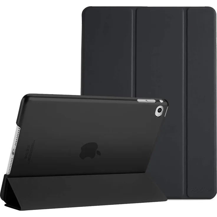 ProCase iPad Mini 4 Hülle - Ultra Slim Leichter Standcase mit Translucent Frosted Back Smart Cover für 2015 Apple iPad Mini 4 (4. Generation iPad Mini, mini4) - Schwarz