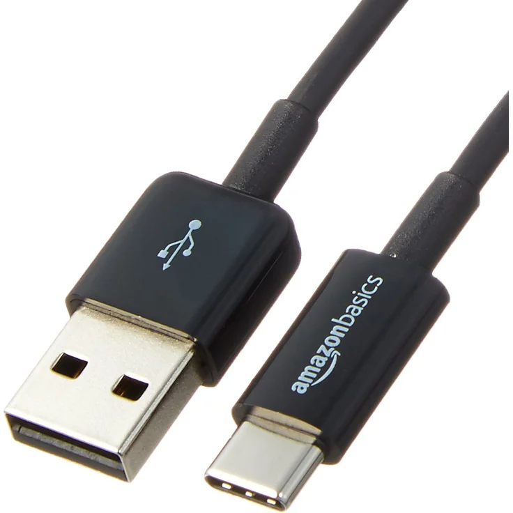 AmazonBasics USB Typ C auf USB A 2.0 Kabel, 0,9 Meter, Schwarz, 5er Pack – Bild 1